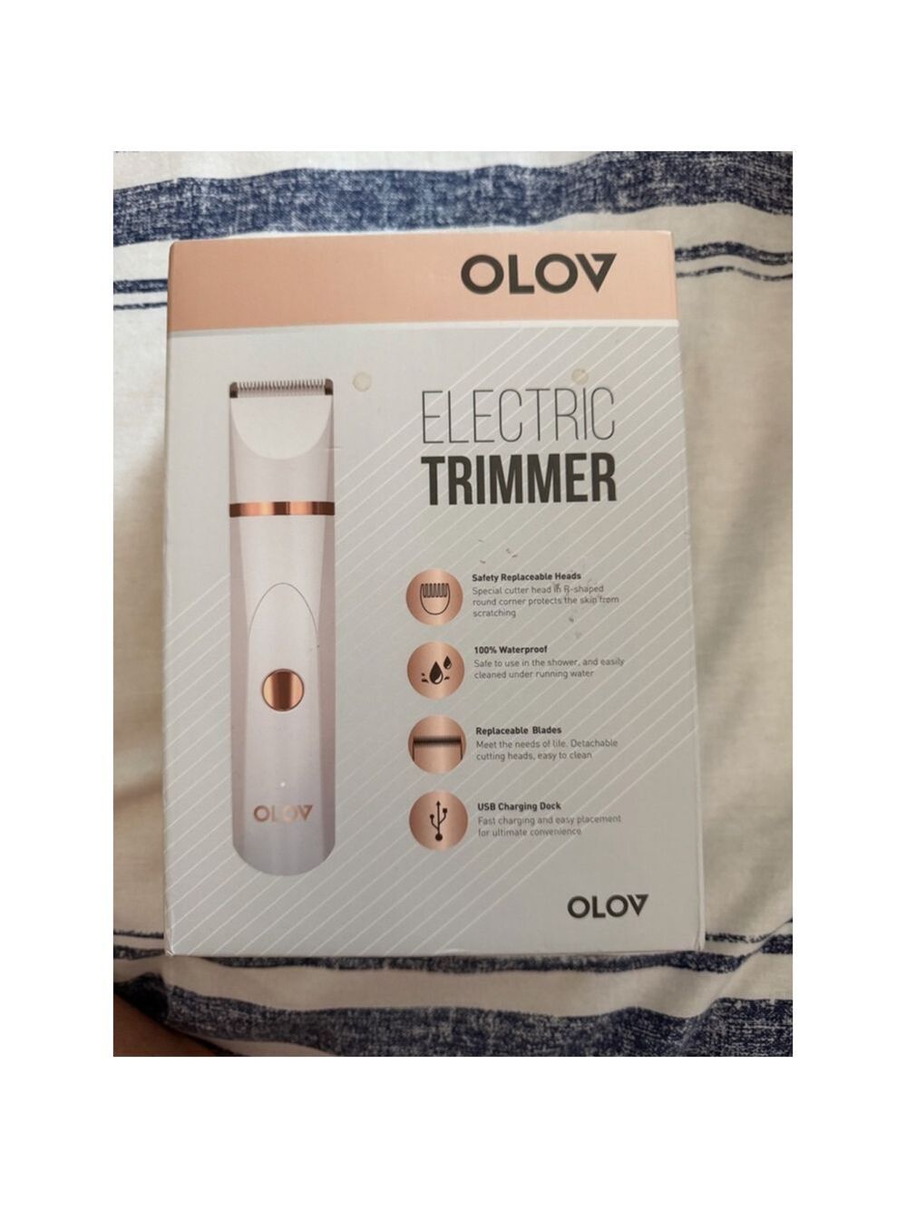 Men's OLOV Electric Trimmer One Size White Rose Gold